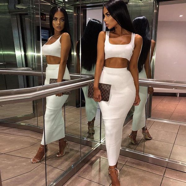 women two pieces fashion outfits solid fluorescence 2pcs camisole high waist skirt 2021 female party club sets, Gray
women two pieces fashion outfits solid fluorescence 2pcs camisole high waist skirt 2021 female party club sets, Gray