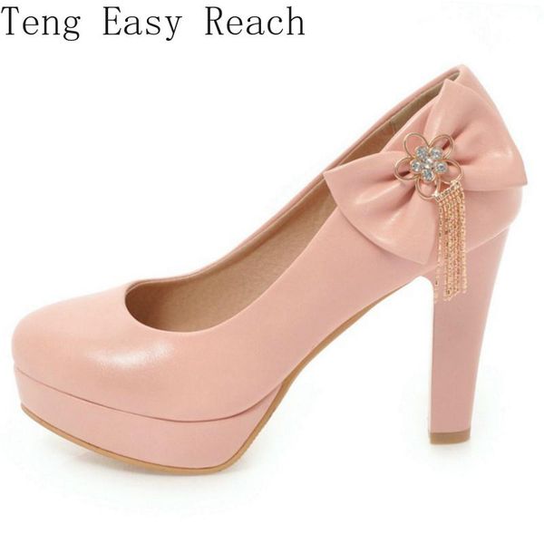 dress shoes women pumps fashion classic high heels sweet bow white pink platform wedding party plus size 45, Black
dress shoes women pumps fashion classic high heels sweet bow white pink platform wedding party plus size 45, Black