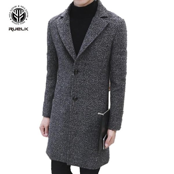 men's wool & blends riinr 2021 woolen coat autumn winter fashion classic pure color men korean version of the middle-length handsome, Black
men's wool & blends riinr 2021 woolen coat autumn winter fashion classic pure color men korean version of the middle-length handsome, Black