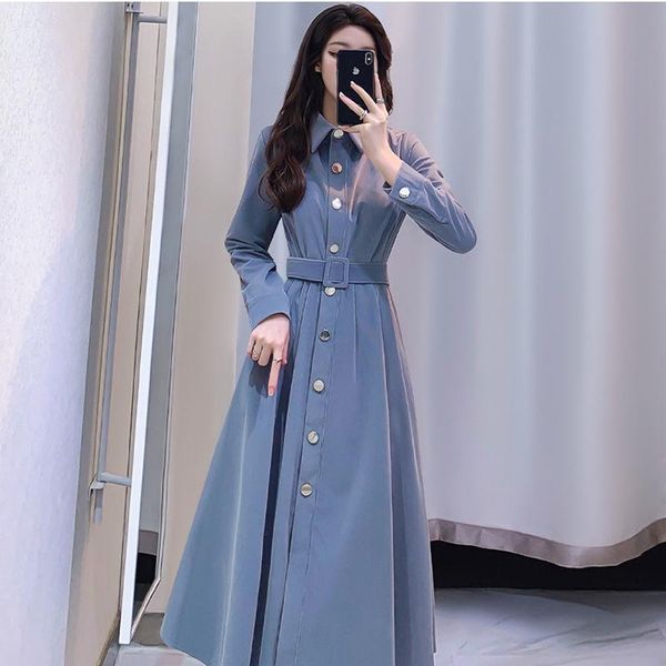 casual dresses 2021 women autumn winter elegant dress lady solid sashes single breasted pleated female long sleeve vestidos g161, Black;gray
casual dresses 2021 women autumn winter elegant dress lady solid sashes single breasted pleated female long sleeve vestidos g161, Black;gray