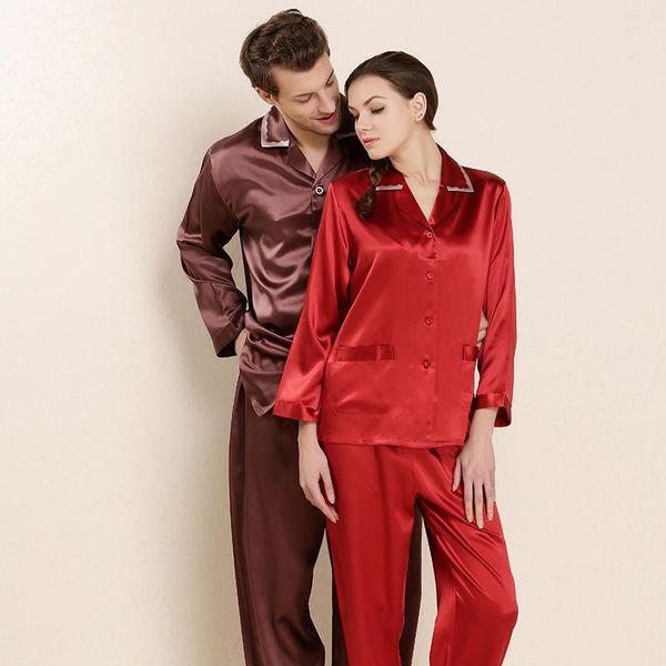 men's sleepwear high grade heavy mulberry silk couple lover pajamas set embroidered home clothes nighty a pair of nightgown and pajama, Black;brown
men's sleepwear high grade heavy mulberry silk couple lover pajamas set embroidered home clothes nighty a pair of nightgown and pajama, Black;brown