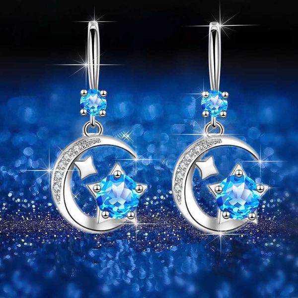 925 sterling sier classical temperament star and moon dangle earrings for women girl friend gift daily trendy jewelry 1y1399, Golden
925 sterling sier classical temperament star and moon dangle earrings for women girl friend gift daily trendy jewelry 1y1399, Golden