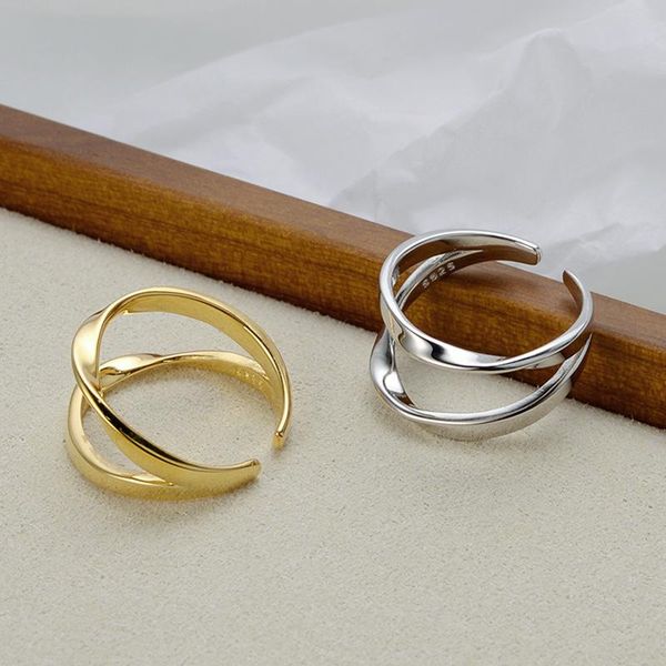 cluster rings silvology sterling 925 silver double layer mobius irregular twist line elegant minimalist for women office jewelry, Golden;silver
cluster rings silvology sterling 925 silver double layer mobius irregular twist line elegant minimalist for women office jewelry, Golden;silver