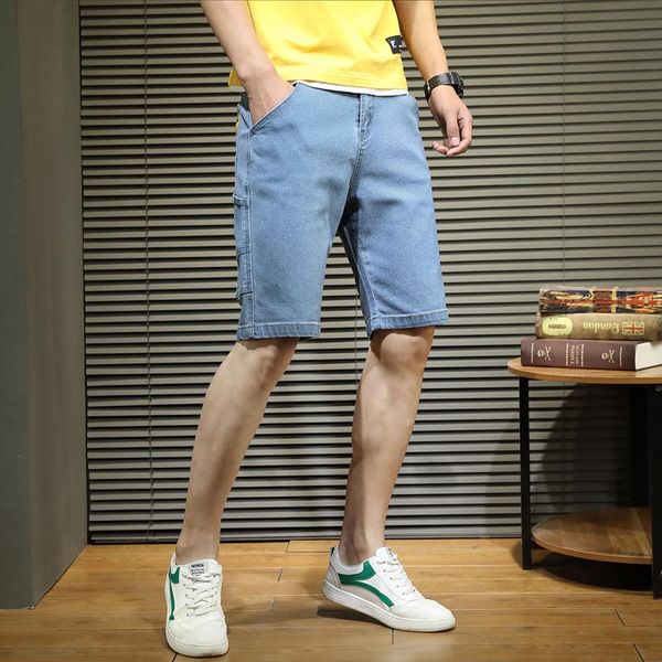 fashion trend summer casual knee length denim pants men's stretch cotton jeans shorts youth boys streetwear casual jean trousers, Blue
fashion trend summer casual knee length denim pants men's stretch cotton jeans shorts youth boys streetwear casual jean trousers, Blue