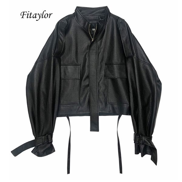 fitaylor autumn women faux soft pu motorcycle leather jacket casual loose black faux leather punk zipper overcoat 211007
fitaylor autumn women faux soft pu motorcycle leather jacket casual loose black faux leather punk zipper overcoat 211007