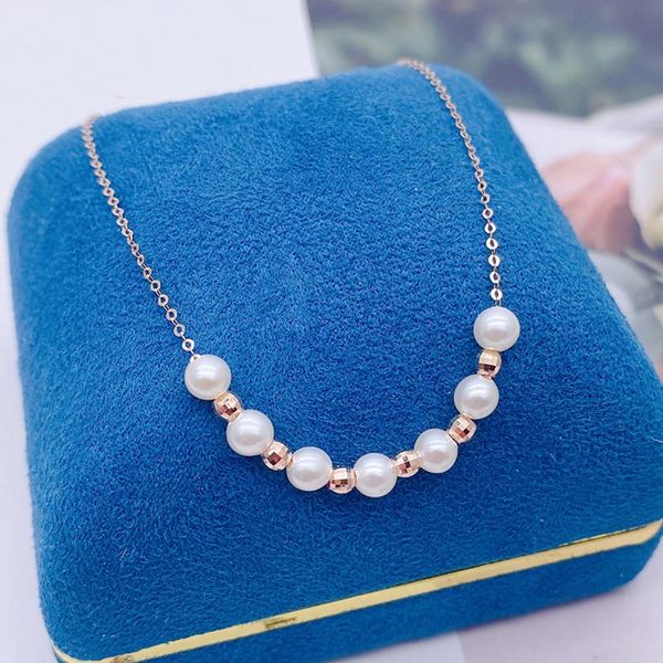 chains arrival 18k rose gold necklace pearl beads chain au750 for women, Silver
chains arrival 18k rose gold necklace pearl beads chain au750 for women, Silver