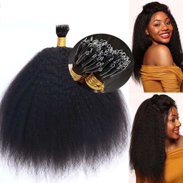 human hair bulks natural color kinky straight nano ring extensions 100g/pack mongolian remy nactural tip extension, Black
human hair bulks natural color kinky straight nano ring extensions 100g/pack mongolian remy nactural tip extension, Black