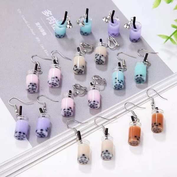 dangle & chandelier fun simulation pearl milk tea cup earrings creative drinks internet celebrity fashion lovely female glamour gift, Silver
dangle & chandelier fun simulation pearl milk tea cup earrings creative drinks internet celebrity fashion lovely female glamour gift, Silver