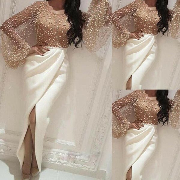 casual dresses women high split dress long sleeve pearl beading maxi elegant woman party evening asymmetry formal vestidos, Black;gray
casual dresses women high split dress long sleeve pearl beading maxi elegant woman party evening asymmetry formal vestidos, Black;gray