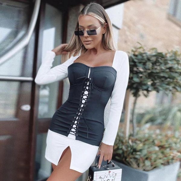 2021 new winter women black long sleeve bodycon bandage strapless lace up celebrity evening runway party 6pcr, Black;gray
2021 new winter women black long sleeve bodycon bandage strapless lace up celebrity evening runway party 6pcr, Black;gray