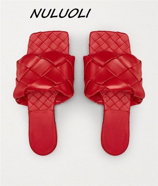 nuluoli 2021 women big size 34-43 square open toe beach slippers twist braid leather low heel slippers flat mules lady flip flop, Black
nuluoli 2021 women big size 34-43 square open toe beach slippers twist braid leather low heel slippers flat mules lady flip flop, Black