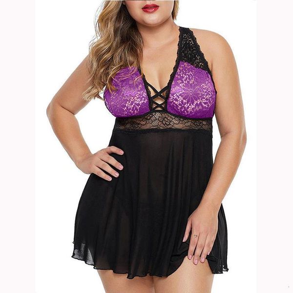 plus size women's lingerie lace hollow large nightwear dress g-string underwear babydoll night wear nightdress s-6xl, Black;red
plus size women's lingerie lace hollow large nightwear dress g-string underwear babydoll night wear nightdress s-6xl, Black;red