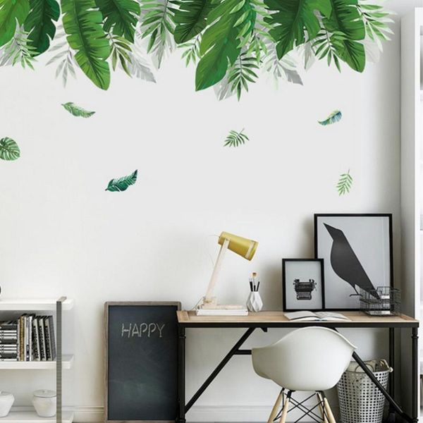 wall stickers nordic style green leaves sticker removable beautiful decal waterproof art bedroom living room mural - 60
wall stickers nordic style green leaves sticker removable beautiful decal waterproof art bedroom living room mural - 60
