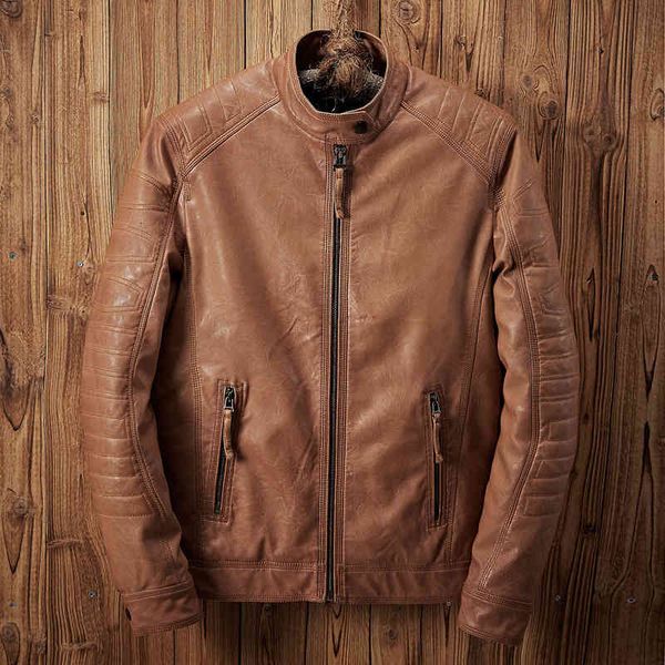 2019 autumn winter new leather europe and the united states explosion models motorcycle jacket men's slim short, Black;brown
2019 autumn winter new leather europe and the united states explosion models motorcycle jacket men's slim short, Black;brown