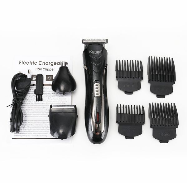 kemei1419 electric hair clipper refined nose hair cutter head professional hair trimmer four length limit combs cutting machine
kemei1419 electric hair clipper refined nose hair cutter head professional hair trimmer four length limit combs cutting machine