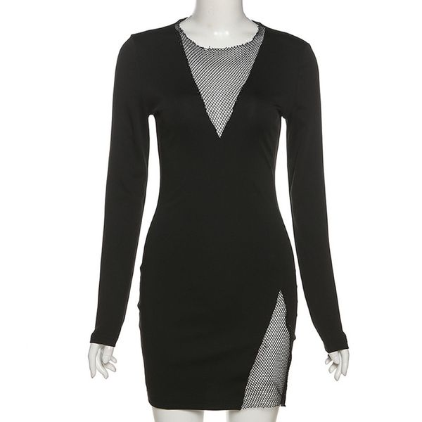 casual dresses new stitching fishnet slit design sense short skirt hip wrap spice girl long sleeved dress, Black;gray
casual dresses new stitching fishnet slit design sense short skirt hip wrap spice girl long sleeved dress, Black;gray