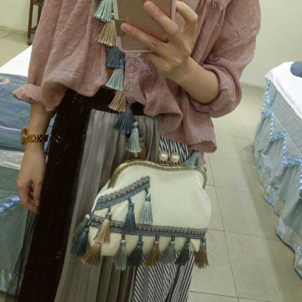 bag parts & accessories tassel woven women's shoulder strap hit color national style all-match fresh exquisite, Black
bag parts & accessories tassel woven women's shoulder strap hit color national style all-match fresh exquisite, Black