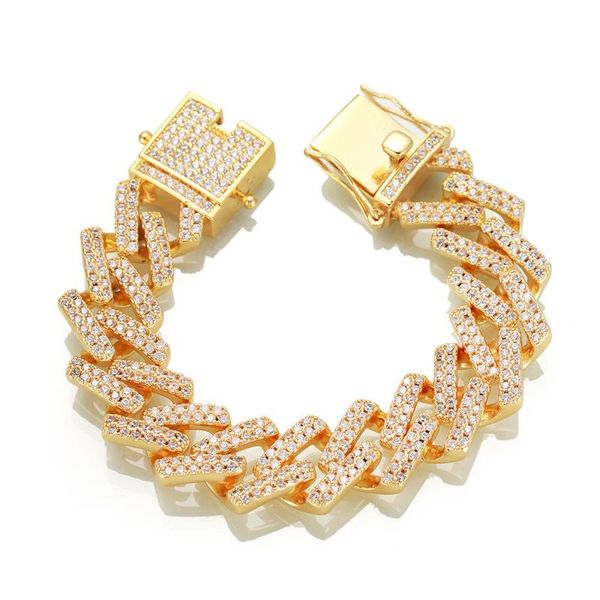 link, chain 2021 men hip hop iced out bling bracelet pave setting zircon 18mm width miami cuban bracelets hiphop jewelry gifts, Black
link, chain 2021 men hip hop iced out bling bracelet pave setting zircon 18mm width miami cuban bracelets hiphop jewelry gifts, Black