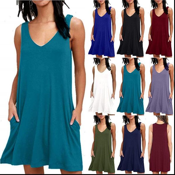 women v neck tank mini dresses summer plus size solid sleeveless pockets loose dress casual beach a line dress sundress vestidos, Black;gray
women v neck tank mini dresses summer plus size solid sleeveless pockets loose dress casual beach a line dress sundress vestidos, Black;gray
