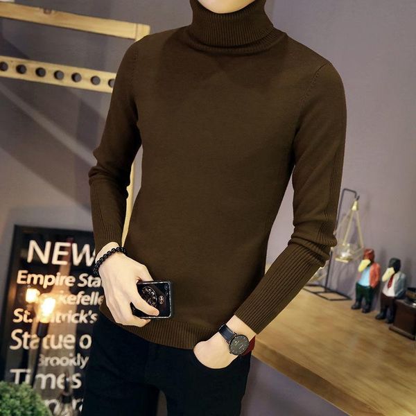 men's sweaters winter sweater double high neck solid slim fit trend with bottom coffee men autumn brand fashion, White;black
men's sweaters winter sweater double high neck solid slim fit trend with bottom coffee men autumn brand fashion, White;black