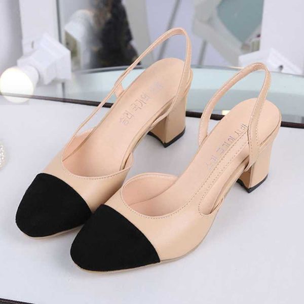 dress shoes 2021 baotou fashion color matching side fairy fragrance thick and comfortable wild high heels children, Black
dress shoes 2021 baotou fashion color matching side fairy fragrance thick and comfortable wild high heels children, Black