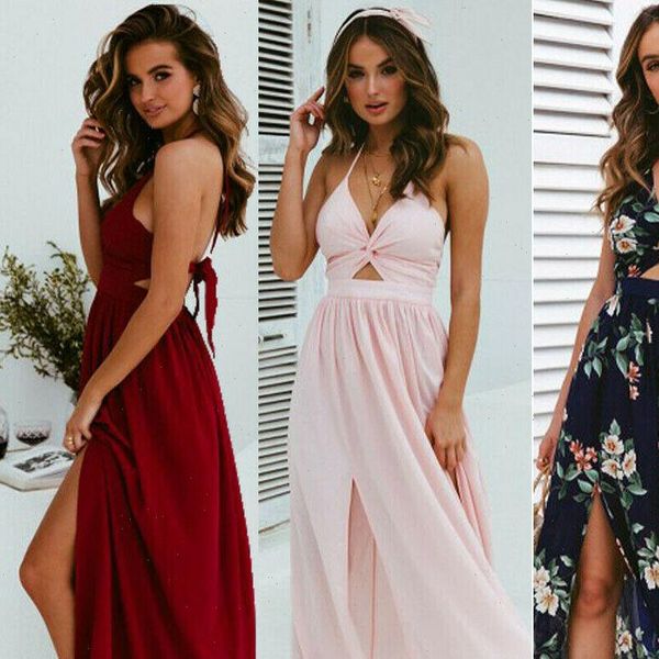 fashion women floral long maxi dress party evening beach halter backless dresses summer holiday dress sundress, Black;gray
fashion women floral long maxi dress party evening beach halter backless dresses summer holiday dress sundress, Black;gray