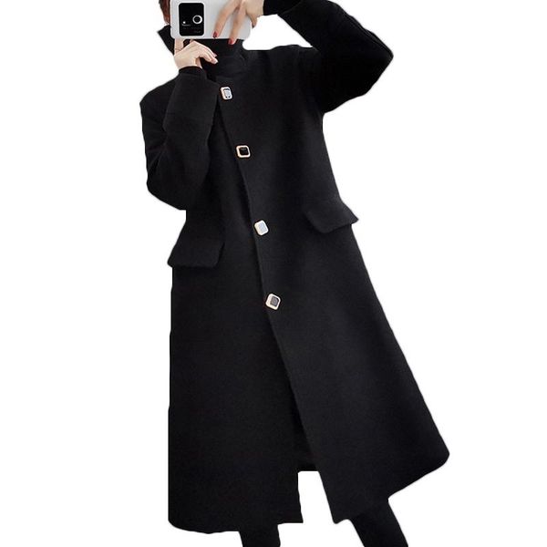 women's wool & blends fashion woolen coat women 2021 autumn winter jackets style korean mid-length coats 83b, Black
women's wool & blends fashion woolen coat women 2021 autumn winter jackets style korean mid-length coats 83b, Black