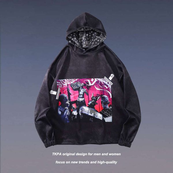 tkpa hip hop men's personalized west coast gangster print oversize loose hoodie, Black
tkpa hip hop men's personalized west coast gangster print oversize loose hoodie, Black