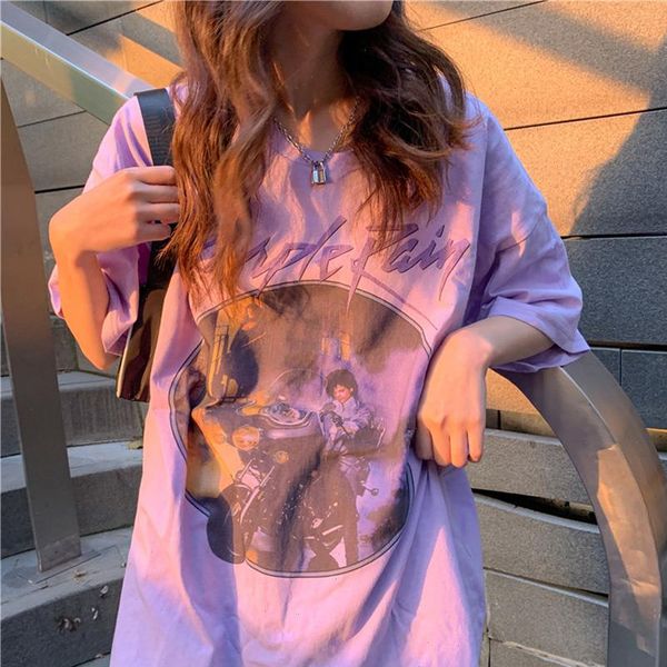 women t shirts aesthetic e girl vintage woman shirt graphic tee female short sleeve o neck purple chic printed, White
women t shirts aesthetic e girl vintage woman shirt graphic tee female short sleeve o neck purple chic printed, White