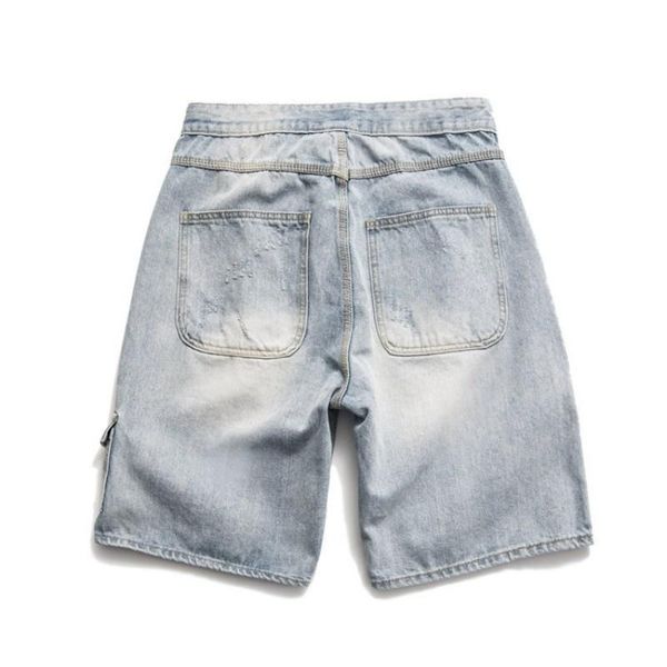 men's jeans mens cargo shorts summer vintage light blue loose fit knee length trousers sashes straight casual denim streetwear
men's jeans mens cargo shorts summer vintage light blue loose fit knee length trousers sashes straight casual denim streetwear