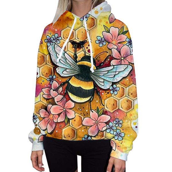 hoodie bee print autumn casual round neck plus size long sleeve cute loose women, Black
hoodie bee print autumn casual round neck plus size long sleeve cute loose women, Black
