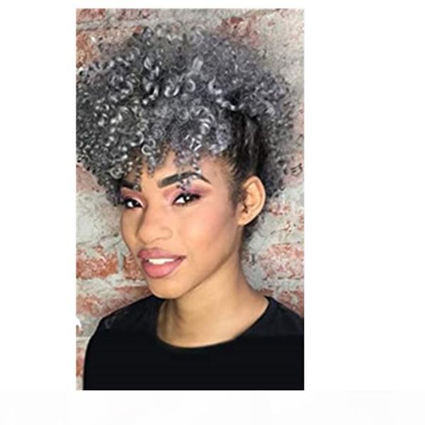 afro high puff hair bun ponytail drawstring with bangs human short kinkys curly pineapple pony tail clip in on wrap updo hair extensions, Black
afro high puff hair bun ponytail drawstring with bangs human short kinkys curly pineapple pony tail clip in on wrap updo hair extensions, Black
