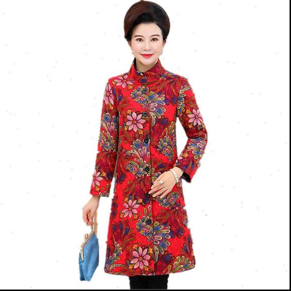 new winter jacket women thicken single breasted warm winter coat print floral cotton chinese style vintage women outwear, Black
new winter jacket women thicken single breasted warm winter coat print floral cotton chinese style vintage women outwear, Black