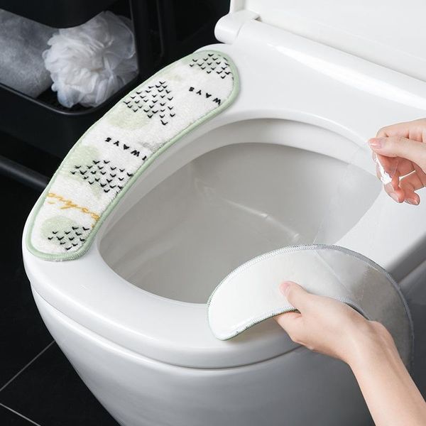 1 pairs universal flannel toilet seat covers washable sticky soft toilet mats winter anti-icing wc warm pad bathroom accessories
1 pairs universal flannel toilet seat covers washable sticky soft toilet mats winter anti-icing wc warm pad bathroom accessories