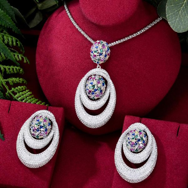 earrings & necklace godki luxury geometric shiny women wedding statement choker drop dubai jewelry sets, Silver
earrings & necklace godki luxury geometric shiny women wedding statement choker drop dubai jewelry sets, Silver