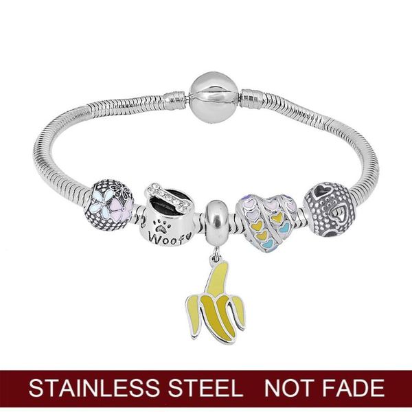 charm bracelets yellow enamel stainless steel banana charms pendant bracelet 3mm snake chain fashion women jewelry finding, Golden;silver
charm bracelets yellow enamel stainless steel banana charms pendant bracelet 3mm snake chain fashion women jewelry finding, Golden;silver