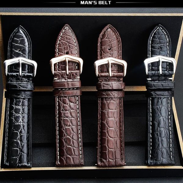 watch bands crocodile leather watchband with pin buckle black brown wristband for men and women suitable london solo chain
watch bands crocodile leather watchband with pin buckle black brown wristband for men and women suitable london solo chain