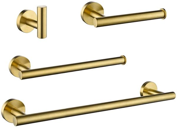 bath accessory set brushed gold 4 piece bathroom hardware sus304 stainless steel lavatory wall mount rust proof accessories
bath accessory set brushed gold 4 piece bathroom hardware sus304 stainless steel lavatory wall mount rust proof accessories