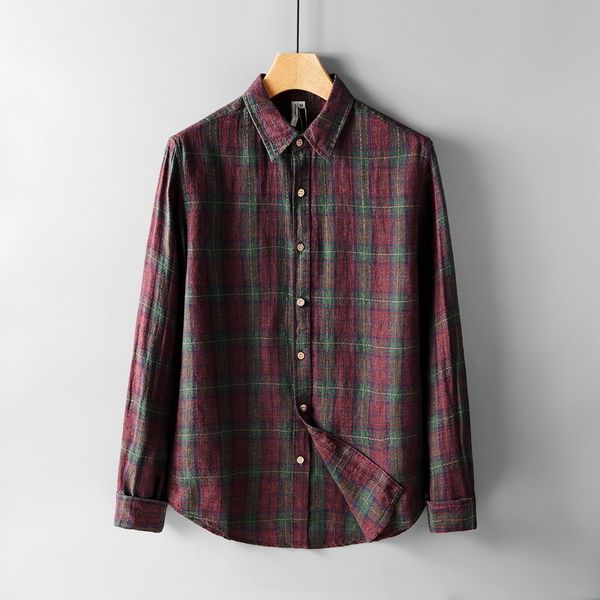 2021 new arrival autumn plaid linen brand for men casual breathable shirts male shirt mens overhemd chemise 3gkl, White;black
2021 new arrival autumn plaid linen brand for men casual breathable shirts male shirt mens overhemd chemise 3gkl, White;black