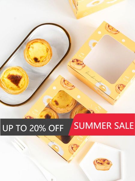 gift wrap 10pcs portuguese egg tart box boxes disposable household snack cowhide square carton cute packing bag
gift wrap 10pcs portuguese egg tart box boxes disposable household snack cowhide square carton cute packing bag