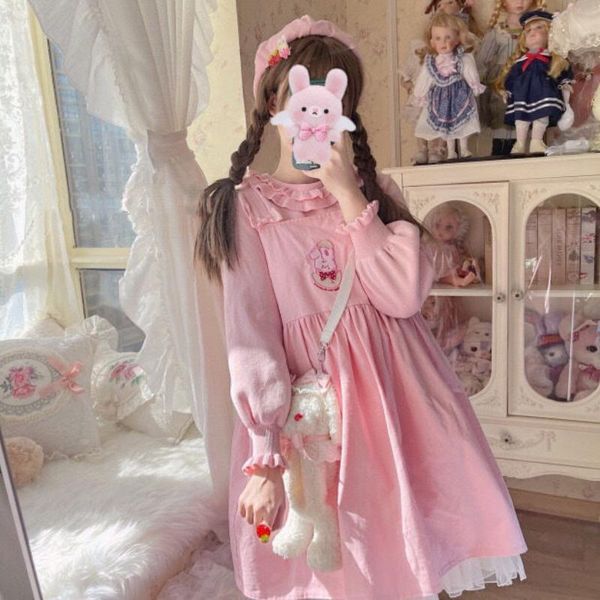 casual dresses houzhou kawaii slip dress women sweet cute pink bow japanese style loose sundresses lolita sleeveless summer robe 2021, Black;gray 
casual dresses houzhou kawaii slip dress women sweet cute pink bow japanese style loose sundresses lolita sleeveless summer robe 2021, Black;gray