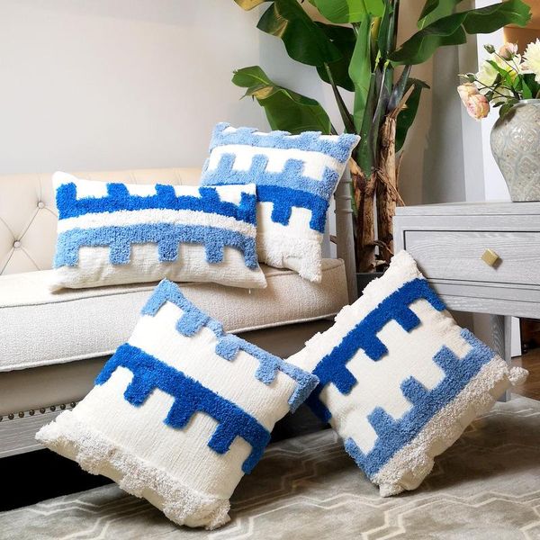 blue cushion cover pillow case wool handmade with tassels for sofa seat simple home decorative canvas 45x45cm boho style
blue cushion cover pillow case wool handmade with tassels for sofa seat simple home decorative canvas 45x45cm boho style