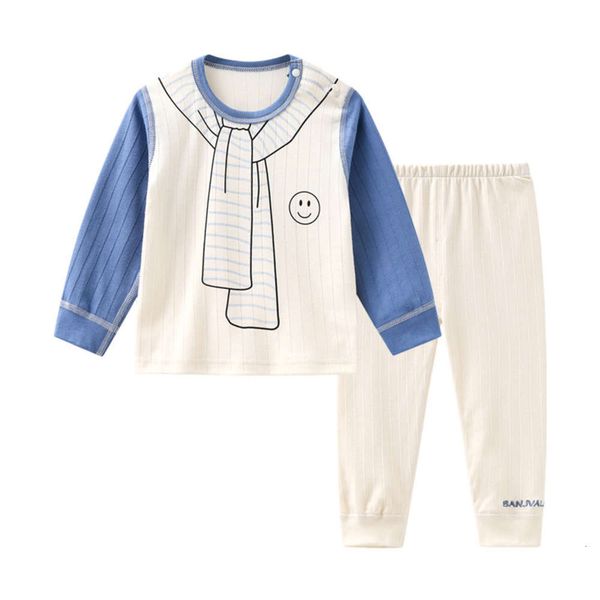 children's suit cartoon underwear baby clothes boys' autumn pants girls' spring and summer cotton pajamas, White
children's suit cartoon underwear baby clothes boys' autumn pants girls' spring and summer cotton pajamas, White