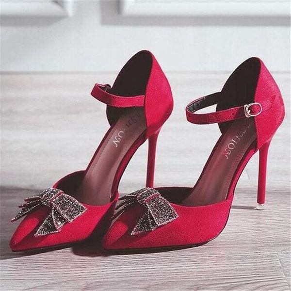 dress shoes 2021 women bowknot high heels ankle strap stiletto pumps ladies party point toe spring red black s015
dress shoes 2021 women bowknot high heels ankle strap stiletto pumps ladies party point toe spring red black s015
