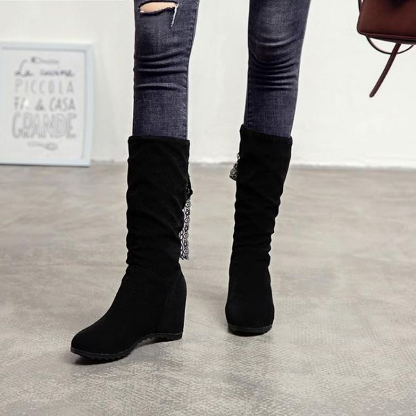 boots big size 9 10 11 12 women woman winter shoes botas pleated sleeve back band, Black
boots big size 9 10 11 12 women woman winter shoes botas pleated sleeve back band, Black