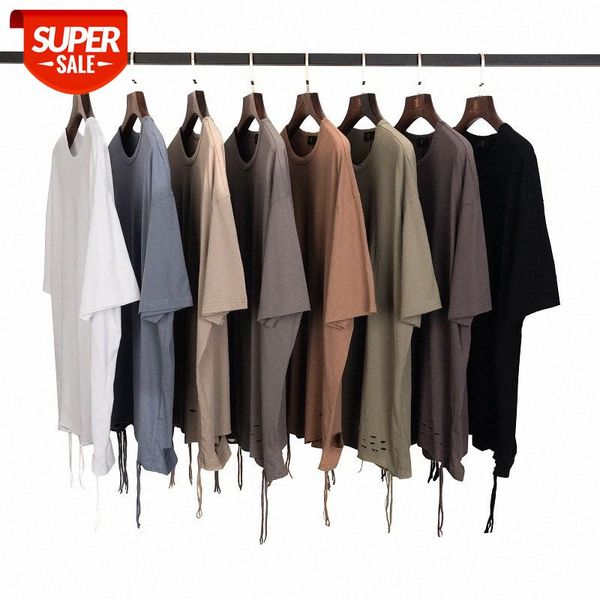 cut holes short-sleeved t-shirt men and women oversize washed edging kanye hip-hop half-sleeved #pq2i, White;black
cut holes short-sleeved t-shirt men and women oversize washed edging kanye hip-hop half-sleeved #pq2i, White;black