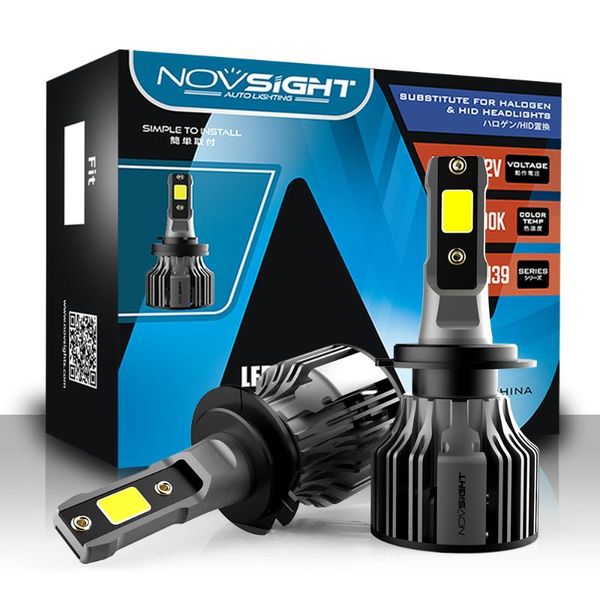 car headlights novsight h7 led h1 h3 h4 h11 h8 h9 h13 9005 9006 9007 9012 auto headlamp 72w 10000lm 6000k fog light bulbs