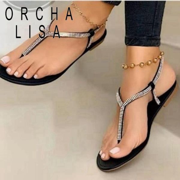 sandals orchalisa women 2021 clip toe flat shoes classic crystal bling stylish cool big size 35-43 casual outdoor a3691, Black
sandals orchalisa women 2021 clip toe flat shoes classic crystal bling stylish cool big size 35-43 casual outdoor a3691, Black