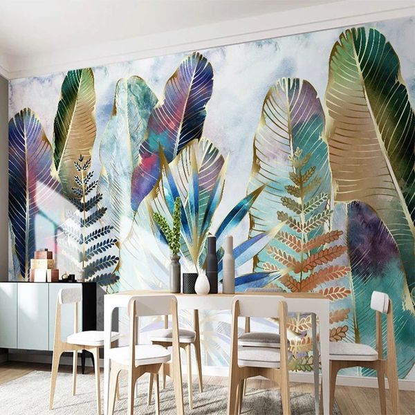 custom 3d mural nordic tropical plant leaves watercolor hand painted painting living room tv sofa wallpapers
custom 3d mural nordic tropical plant leaves watercolor hand painted painting living room tv sofa wallpapers