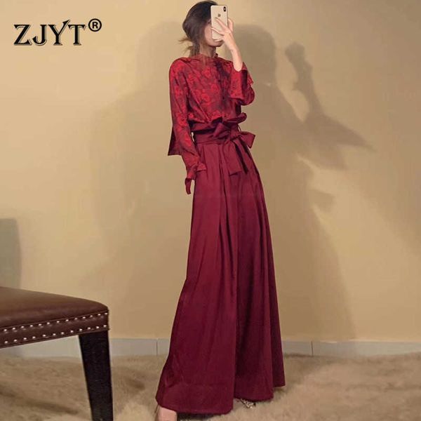 spring elegant designers women two piece outfits spring office lady floral print blouse and high waist pants suit sets 210601, White
spring elegant designers women two piece outfits spring office lady floral print blouse and high waist pants suit sets 210601, White